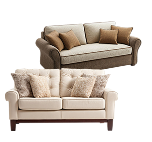 Tufted comfort sofas